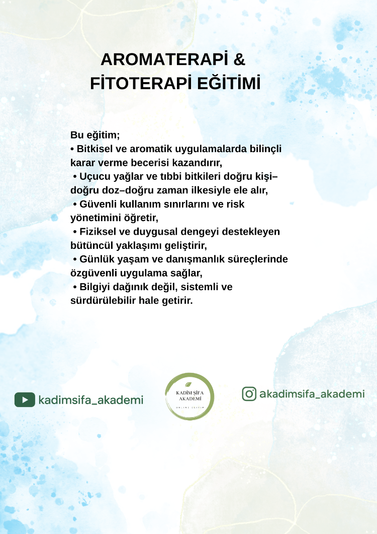 AROMATERAPİ & FİTOTERAPİ EĞİTİMİ