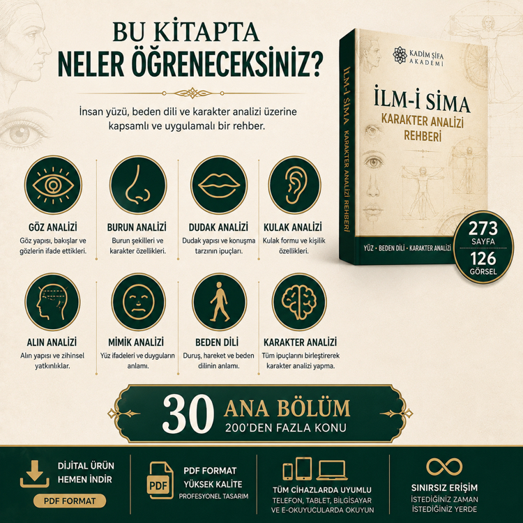 İLM-İ SİMA Karakter Analizi Rehberi | 273 Sayfa | 126 Görsel | PDF Dijital E-Kitap