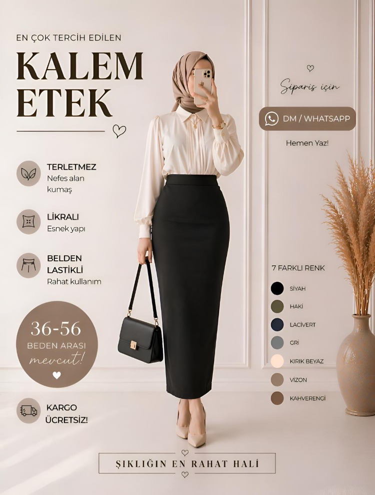 2 ADET KALEM ETEK (7 RENK SEÇENEKLERİ AÇIKLAMA VE KAYDIRMALI GÖRSELLERDE)