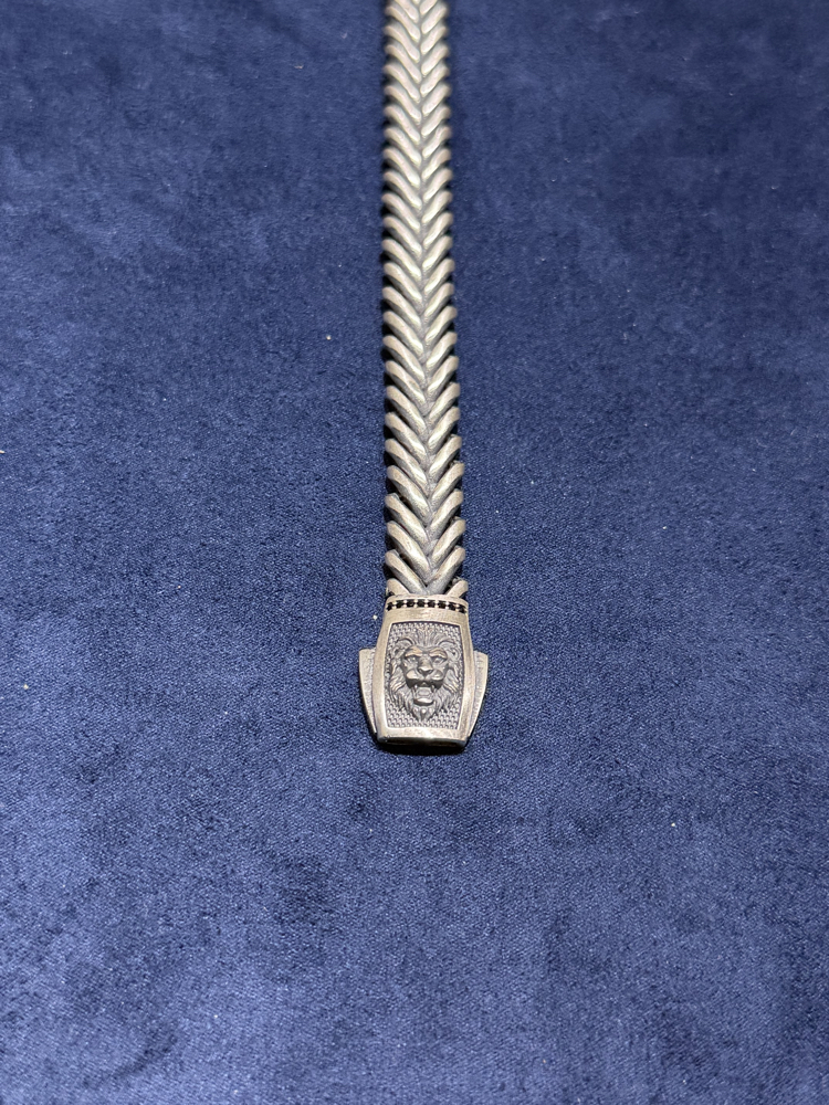 İtalyan balık sırtı aslan model bileklik 11 mm