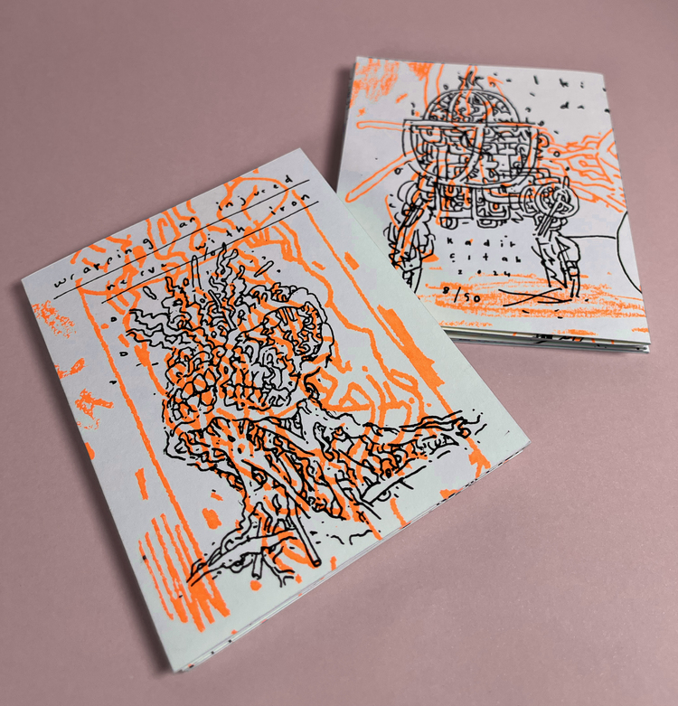 Wrapping an injured nerve with iron, Silkcreen Print Zine