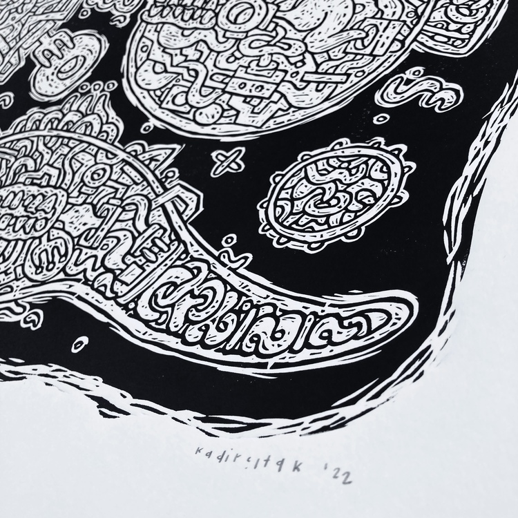 Fishies, Linocut Print - Edition of 24