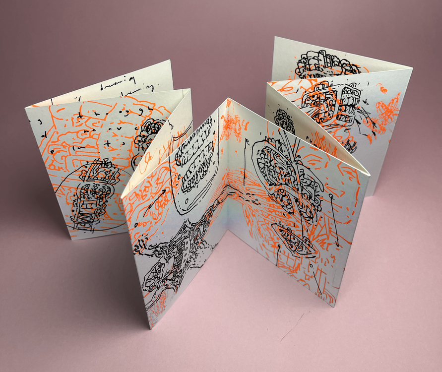 Wrapping an injured nerve with iron, Silkcreen Print Zine