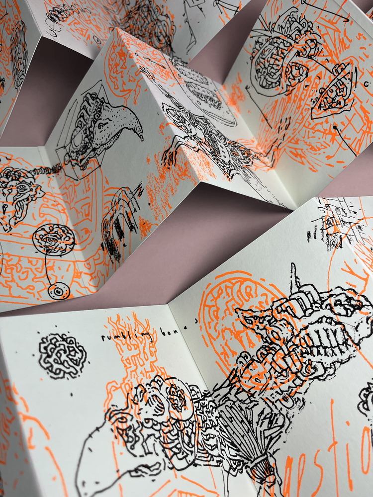 Wrapping an injured nerve with iron, Silkcreen Print Zine