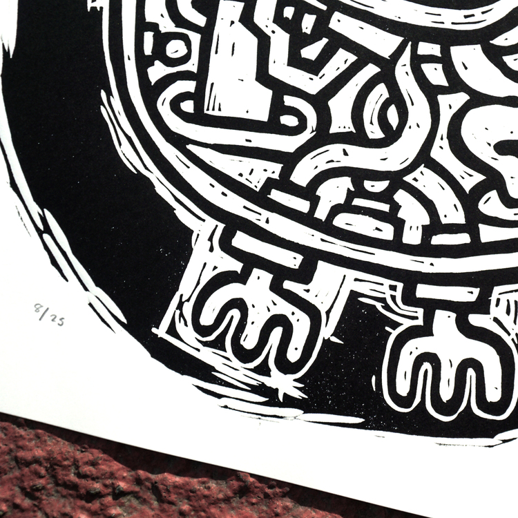 Bird, Linocut Print, Edition of 25