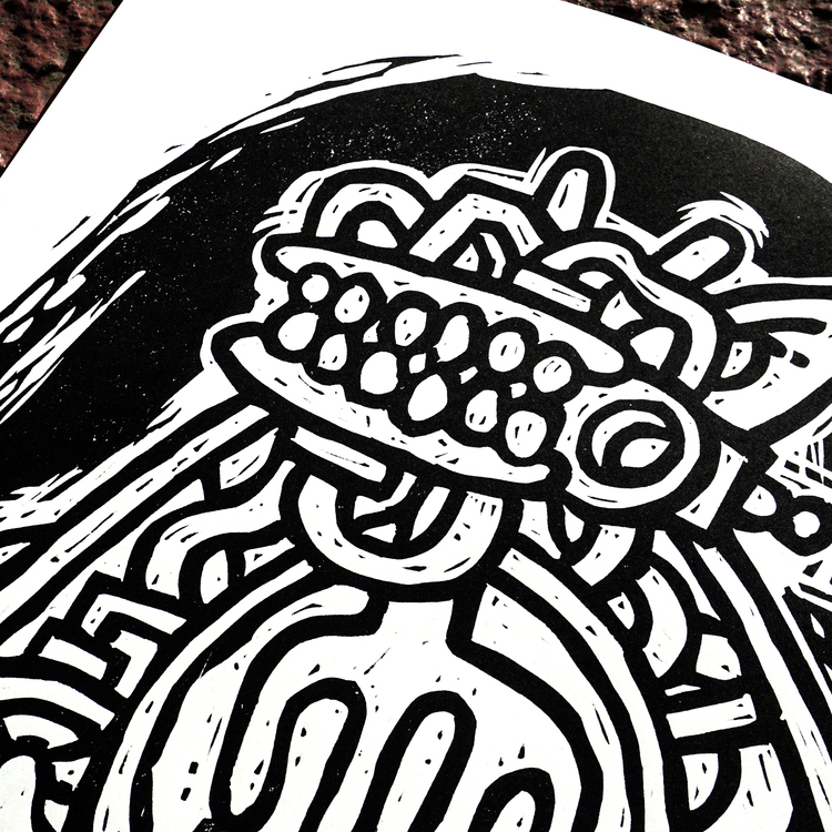 Bird, Linocut Print, Edition of 25