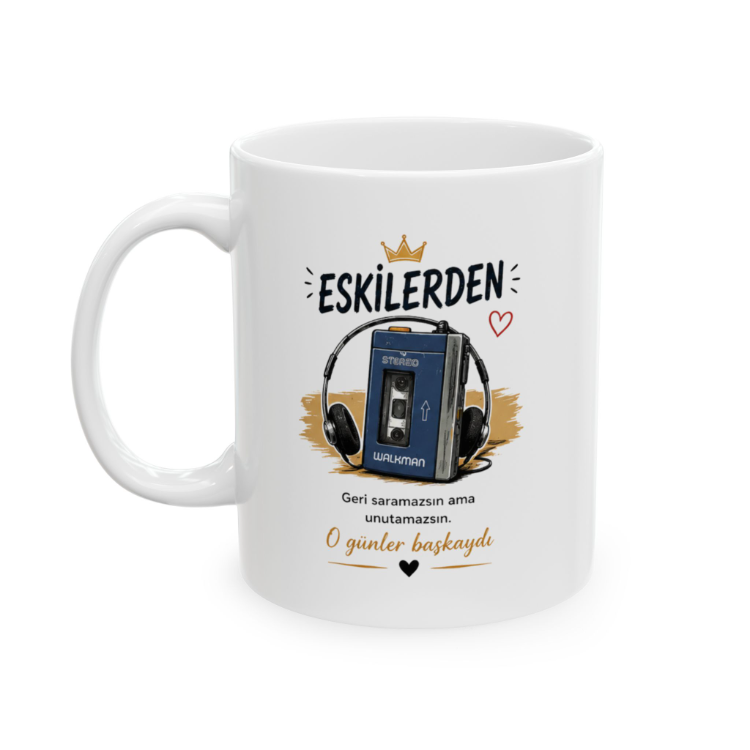 KAFA BASKI Eskilerden Walkman Tasarımlı Porselen Kupa – Retro Kupa – KF20052608