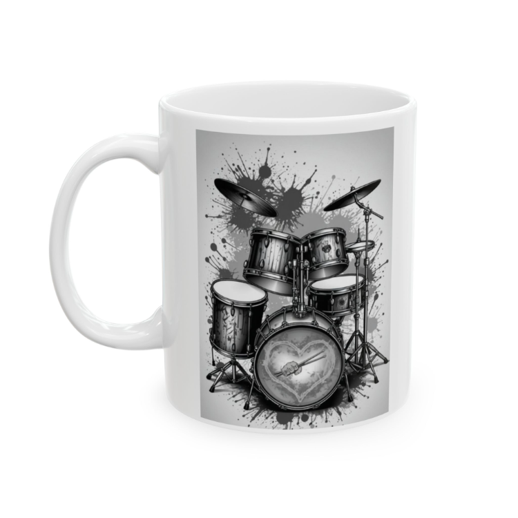 KAFA BASKI Davul Temalı Porselen Kupa – Müzik ve Ritm Tasarımı – KF17052608