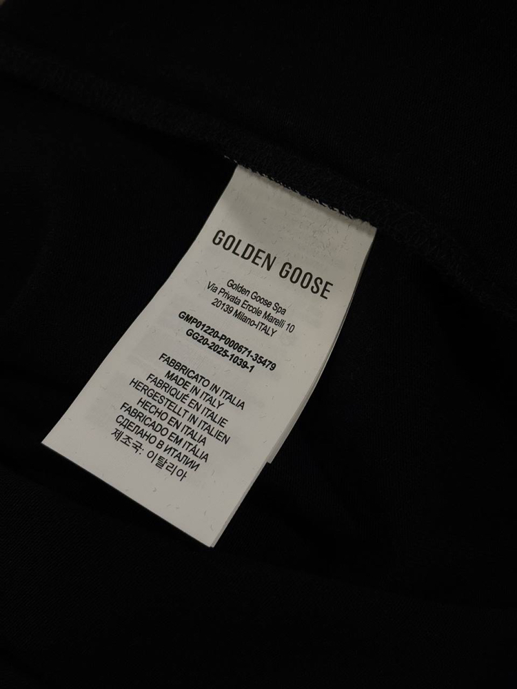 GOLDEN GOOSE Premium++ Tshirt Siyah %100 Pamuk