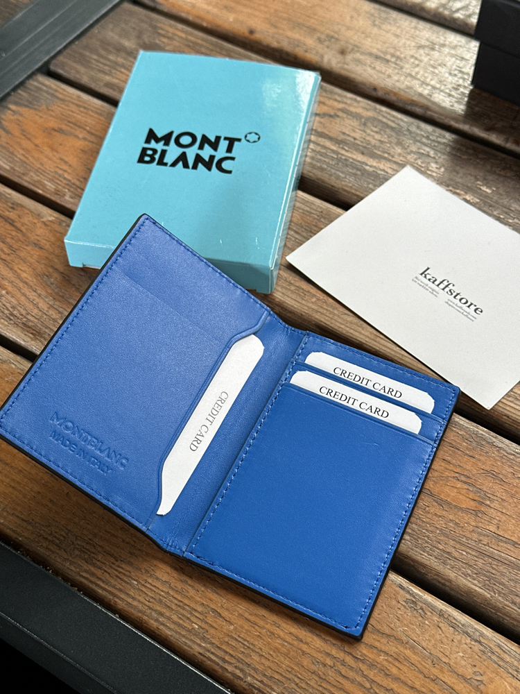 MONTBLNC Siyah-Mavi Pocket Cüzdan %100 HAKİKİ DERİ (Siyah)