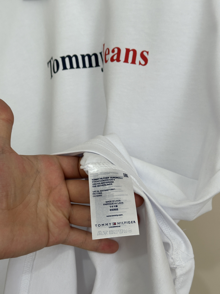TOMMY Premium Tshirt Beyaz %100 Pamuk