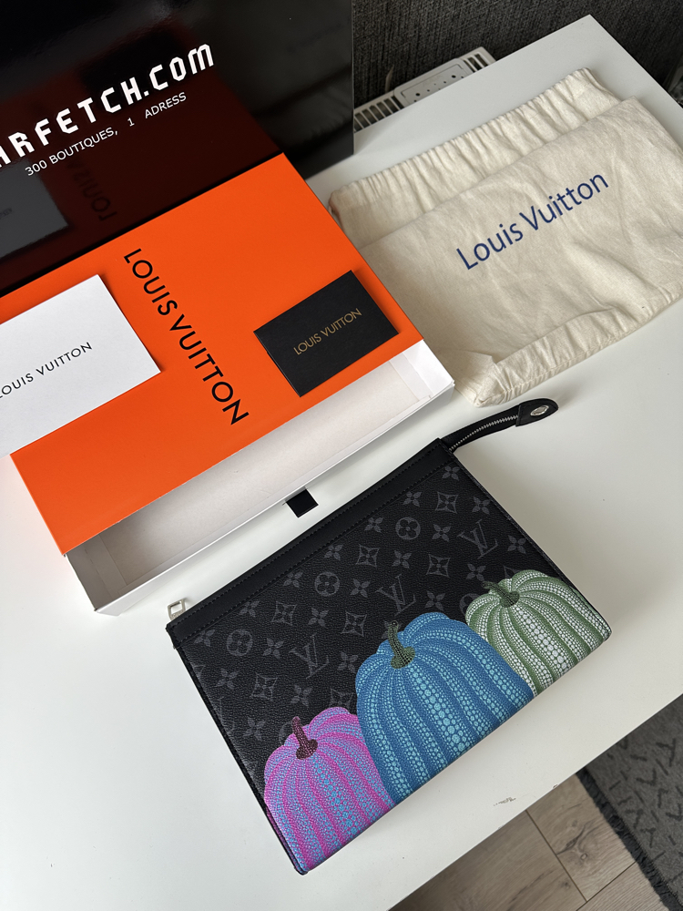 LV Clutch Çanta Premium Desenli (FULL SET)