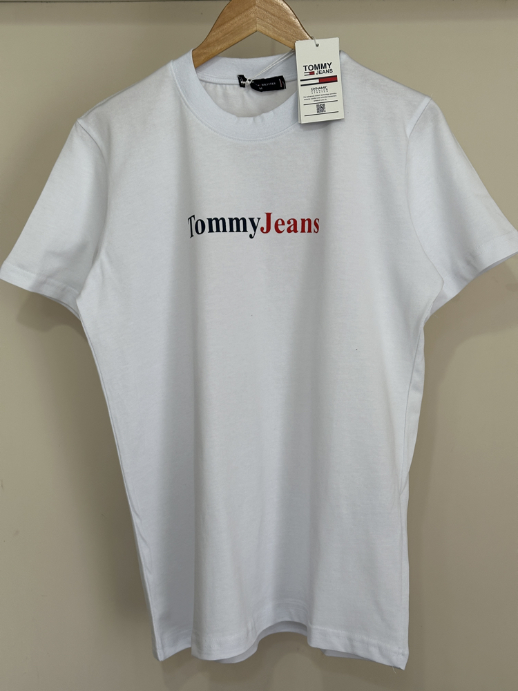 TOMMY Premium Tshirt Beyaz %100 Pamuk