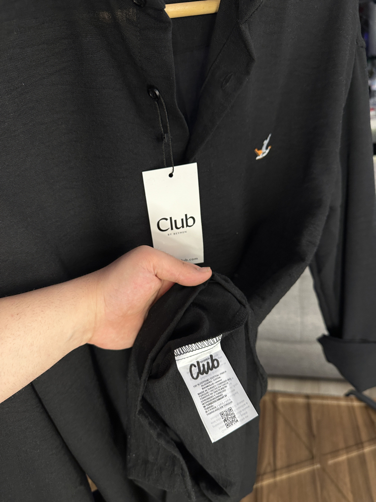 BYMN CLUB Keten Gömlek Premium Siyah OVERSİZE (FULL SET)