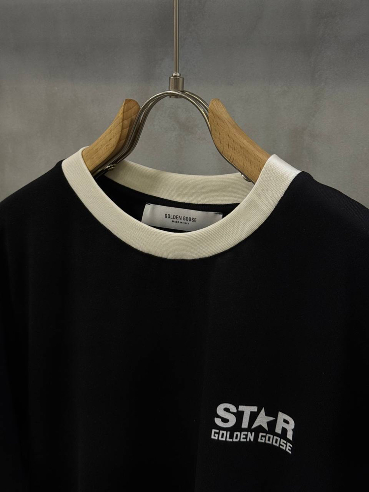 GOLDEN GOOSE Premium++ Tshirt Siyah %100 Pamuk
