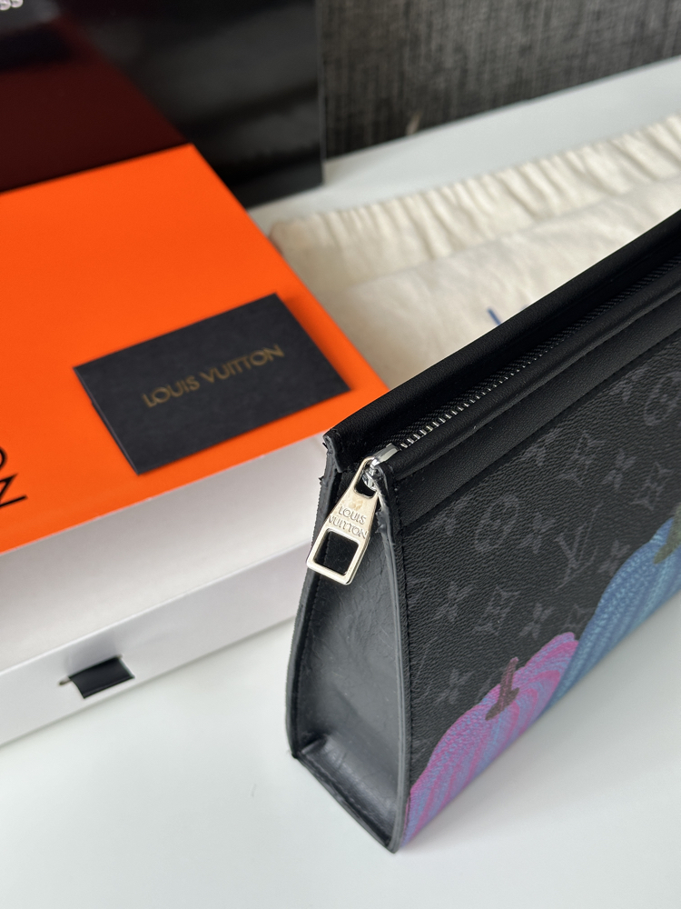 LV Clutch Çanta Premium Desenli (FULL SET)