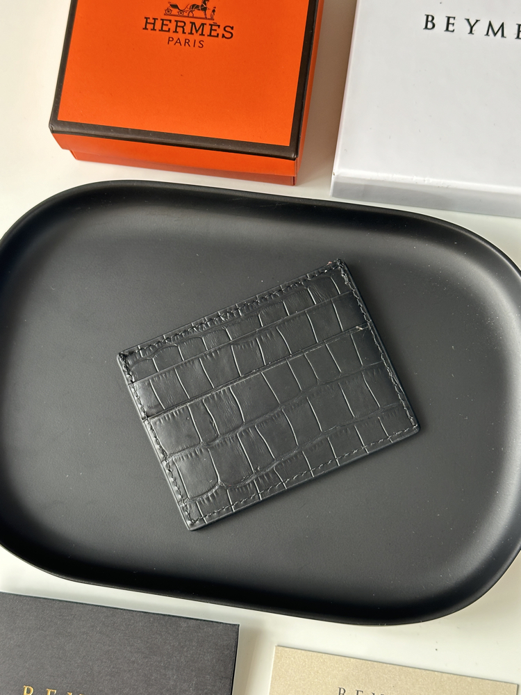 HERMES Kartlık %100 HAKİKİ DERİ (Siyah)