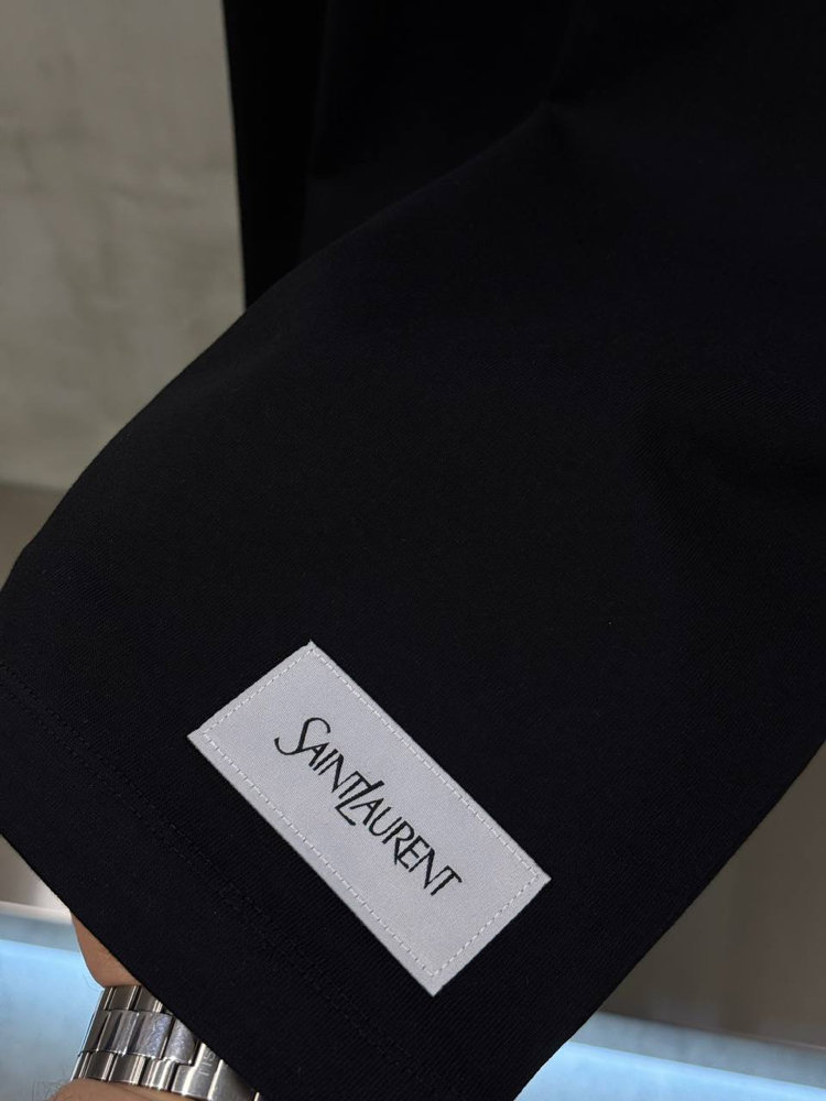 YSL Premium++ Tshirt Siyah %100 Pamuk