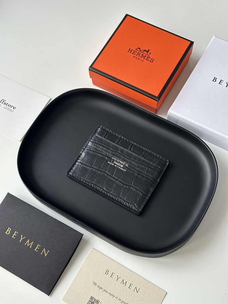 HERMES Kartlık %100 HAKİKİ DERİ (Siyah)