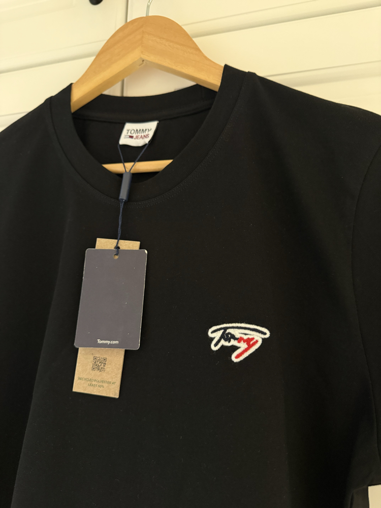 TOMMY Premium++ Tshirt Siyah %100 Pamuk