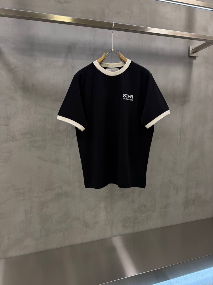 GOLDEN GOOSE Premium++ Tshirt Siyah %100 Pamuk