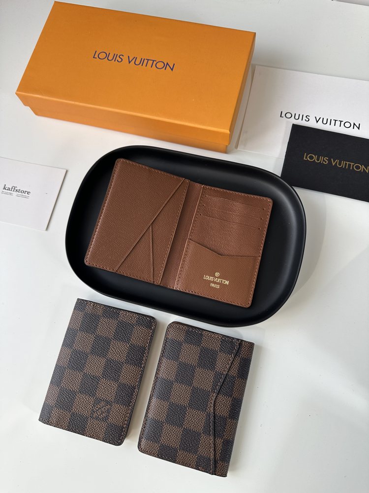 LV Pocket Cüzdan %100 HAKİKİ DERİ (Taba)