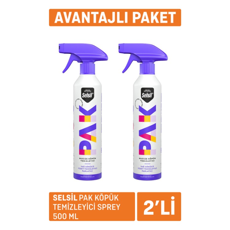 Selsil PAK Köpük Temizleyici Sprey 2'li Set