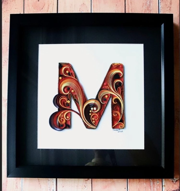 Kişiye Özel Harf Tablosu - 20x20 cm