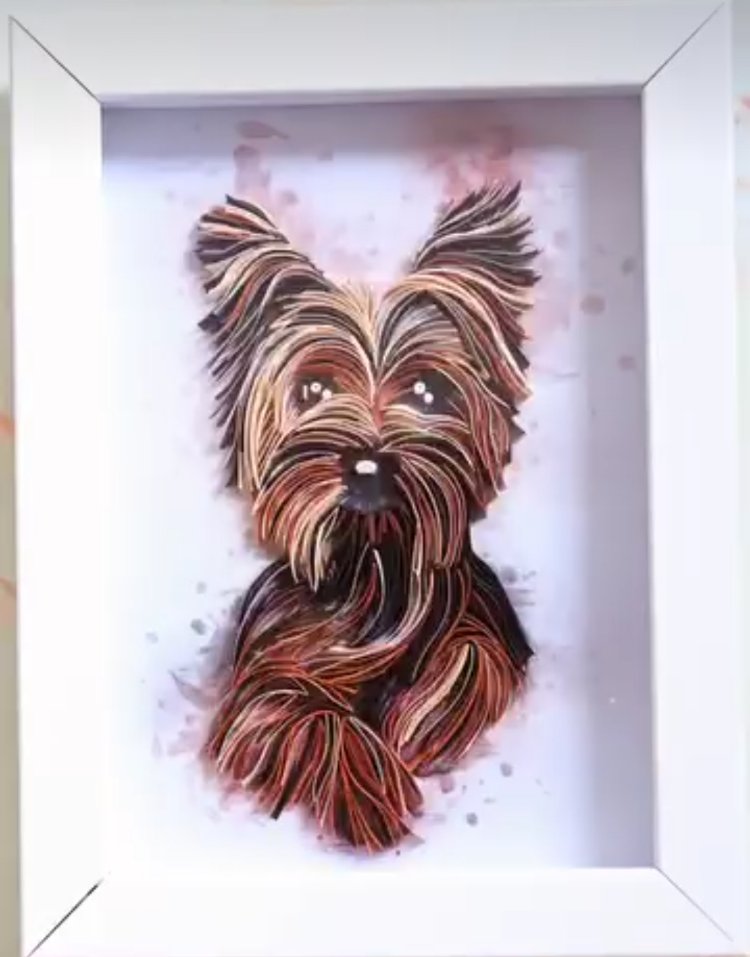 Minimalist Yorkshire Terrier Tablosu | Modern Ev & Ofis Dekorasyonu 
