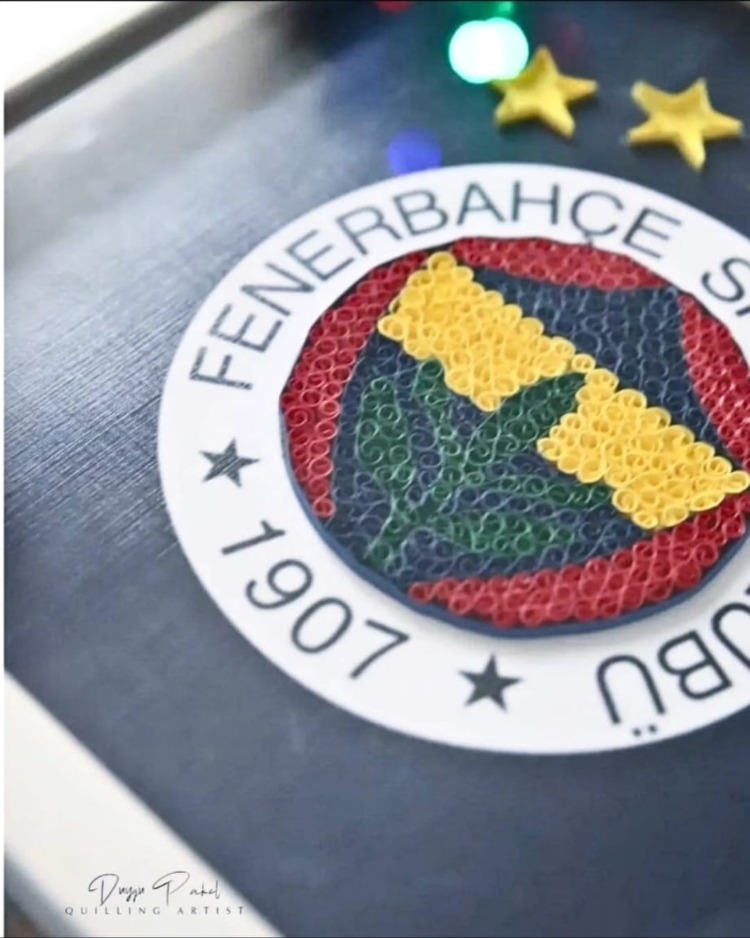 Fenerbahçe Taraftarına Özel Quilling Tablo Şık Duvar Dekoru