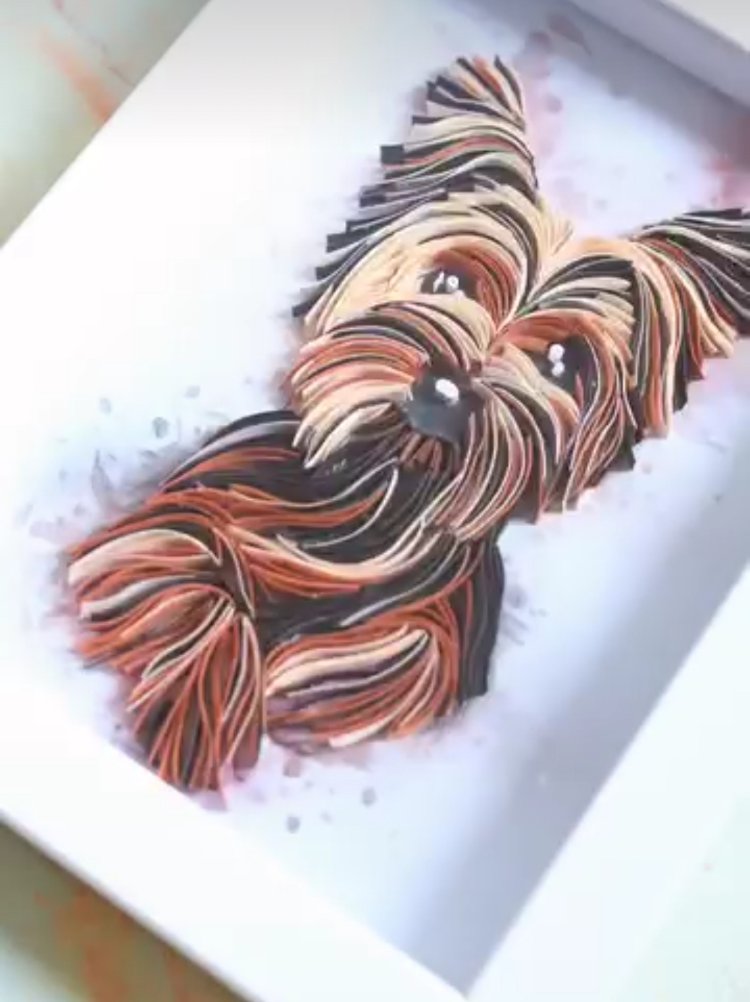 Minimalist Yorkshire Terrier Tablosu | Modern Ev & Ofis Dekorasyonu 