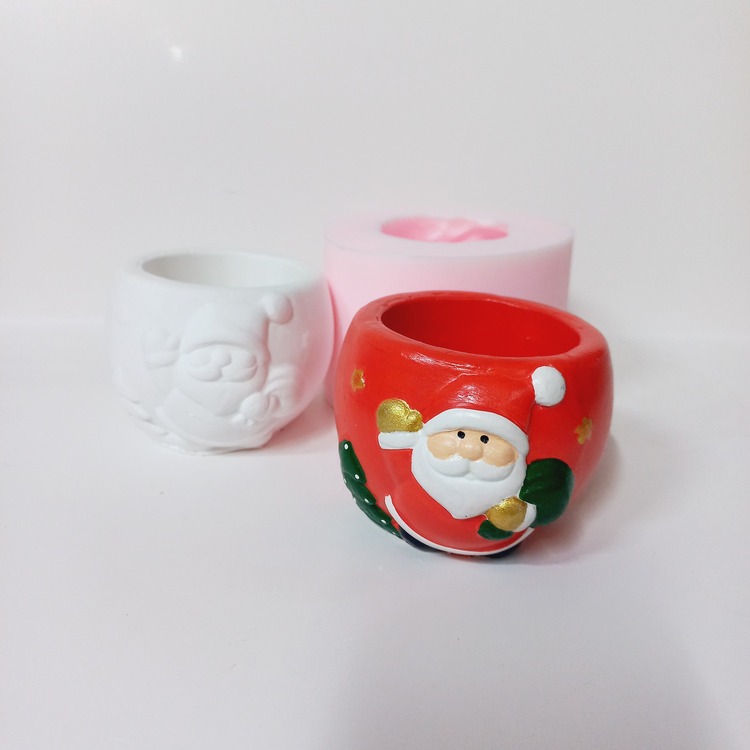 Noel Baba Saksı Silikon Kalıp - K7540