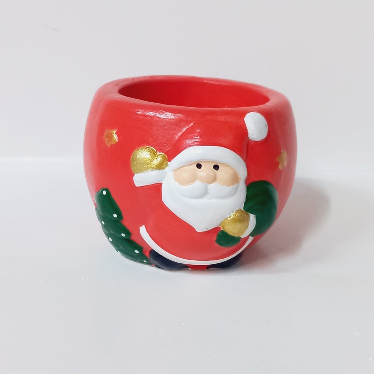 Noel Baba Saksı Silikon Kalıp - K7540