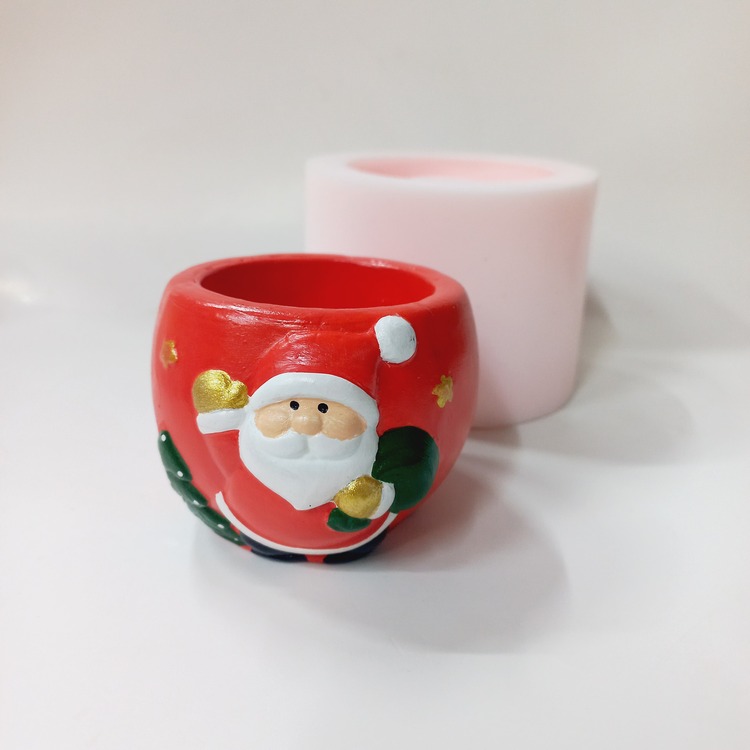 Noel Baba Saksı Silikon Kalıp - K7540