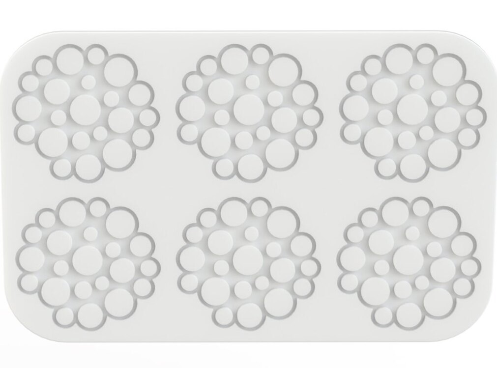 Dairesel Desenli Tuil Kalıbı – 16x10 cm