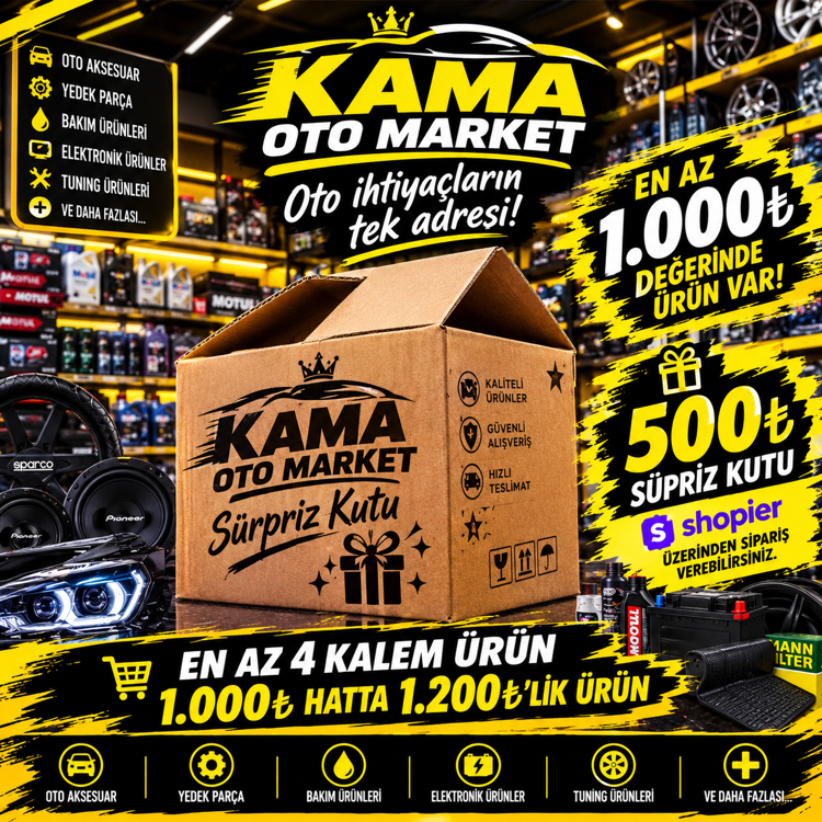 1.100₺ değerinde ürün her kutu içinde var