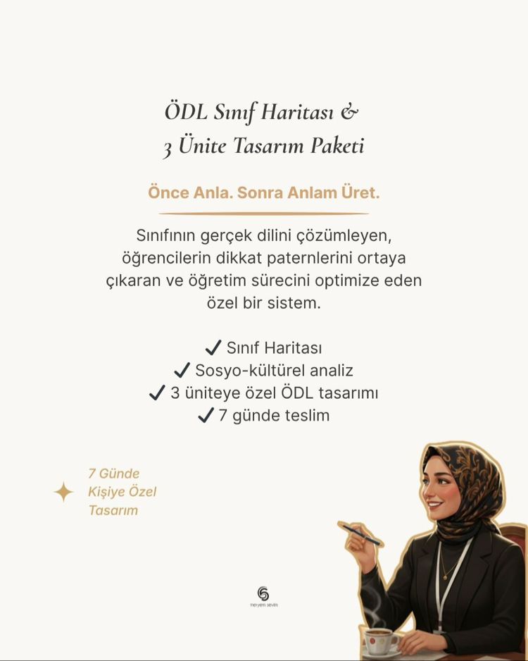 ÖDL Sınıf Haritası & 3 Ünite Tasarım Paketi