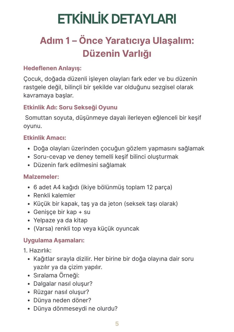YARATICI KAVRAMI- EĞİTİM REHBERİ