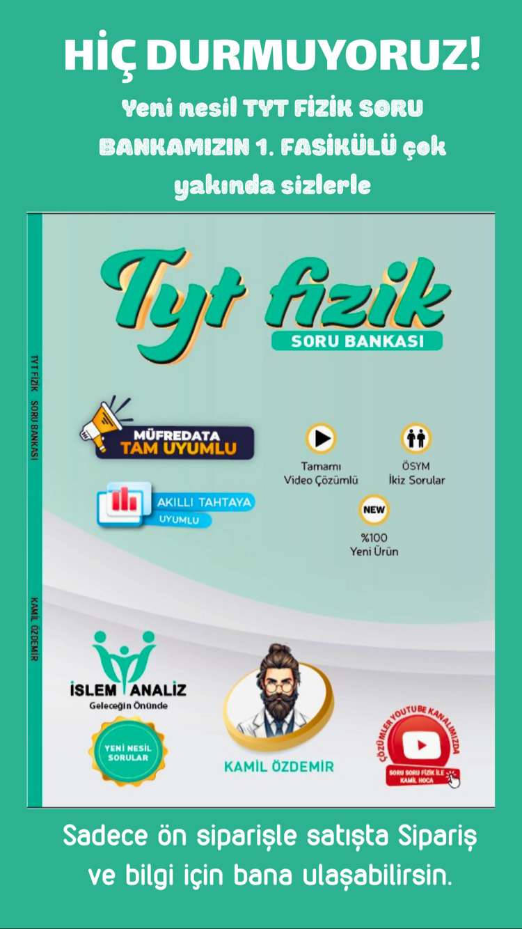 TYT Fizik Soru Bankası (Tüm Fasiküller Bir Arada – Final Baskı)