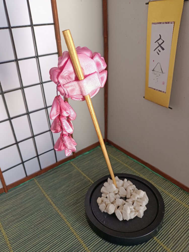 Katmerli Sakura Saç Şişi Pembe