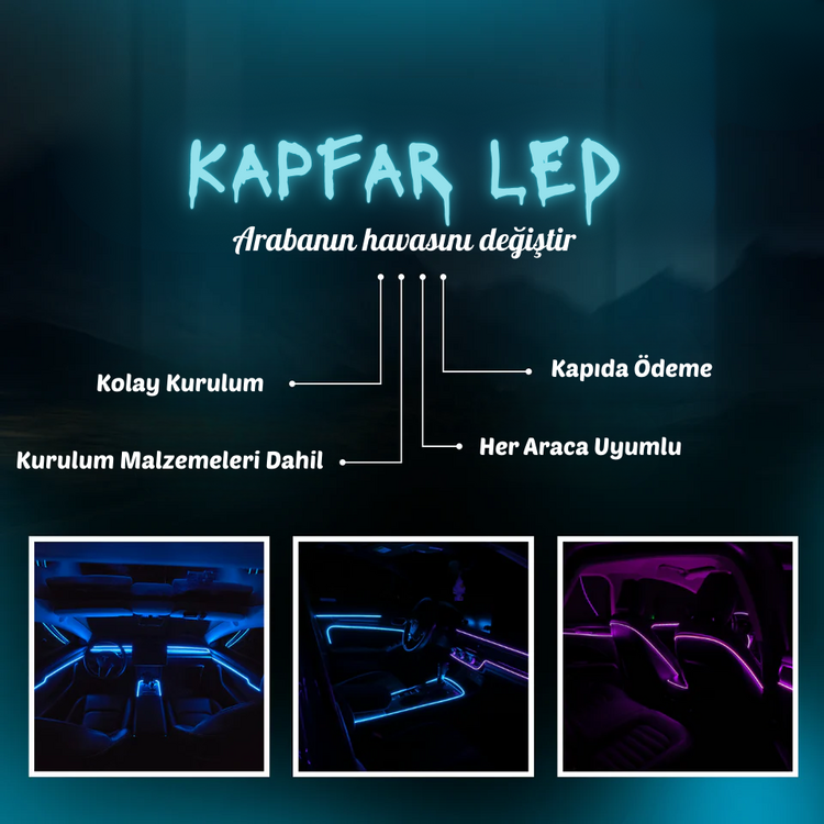 RGB Renk Değiştiren Araç İçi Ambiyans LED