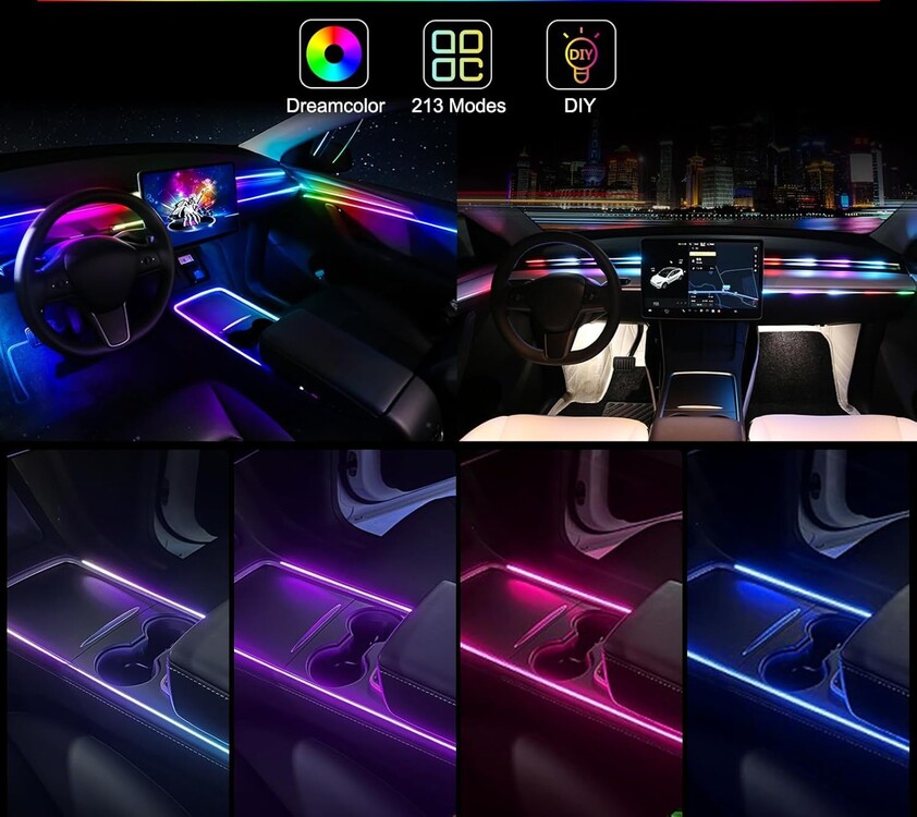RGB Renk Değiştiren Araç İçi Ambiyans LED