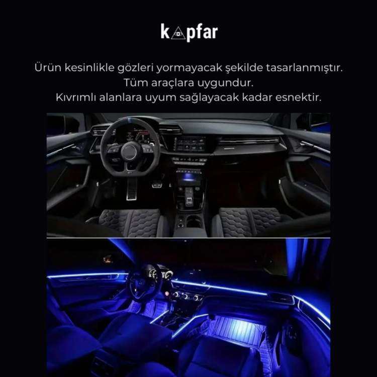 5 METRE Kapfar Araç İçi Torpido Ledi (MAVİ)