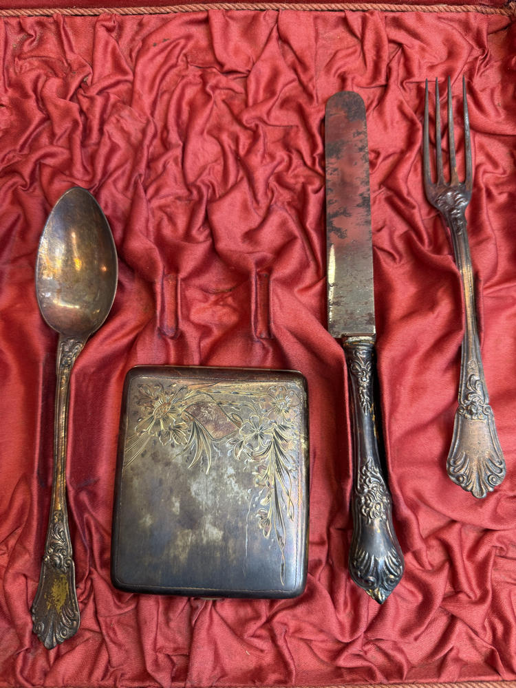 Gümüş tuğralı set