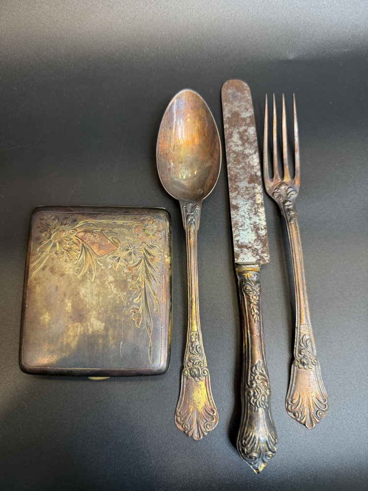 Gümüş tuğralı set