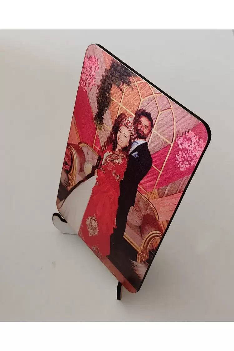 Ahşap Süblimasyon Fotoğraf Baskılı Ayaklı Masa Süsü 15x10cm