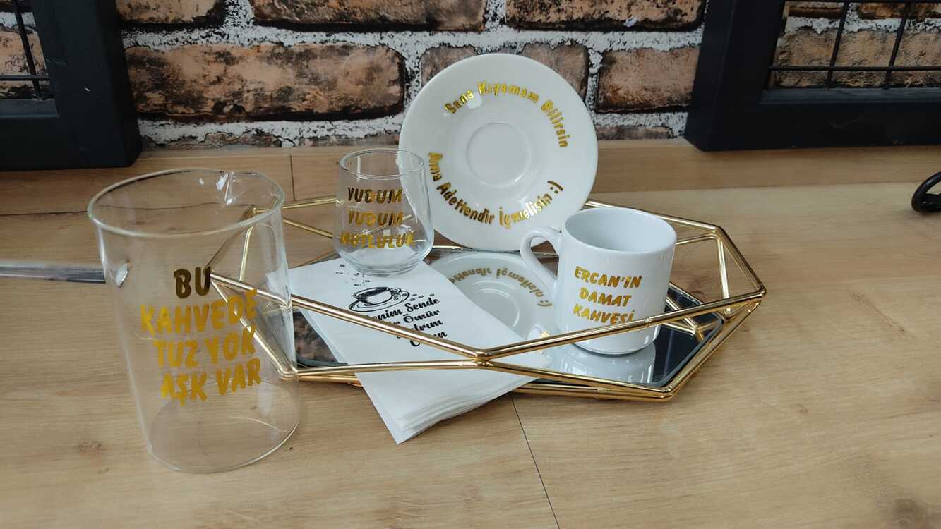 Söz nişan tepsisi 5-10 gün içinde kargoya verilir gold altın folyo