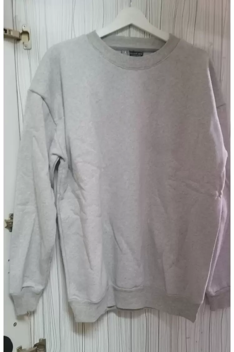 Oversize Sweatuzunkollu Baskılı baskısız L beden