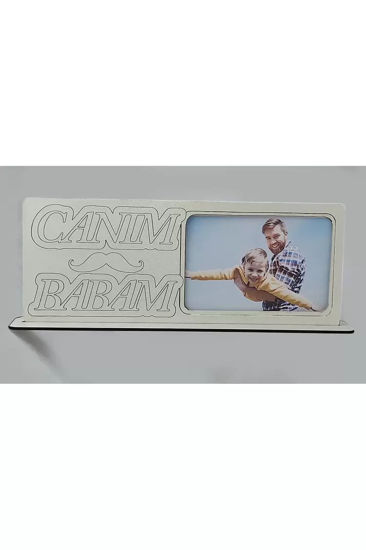 CANIM BABAM FOTOĞRAF ÇERÇEVESİ MDF KESİM 30X12CM(FOTO 14X9) BABALAR GÜNÜ