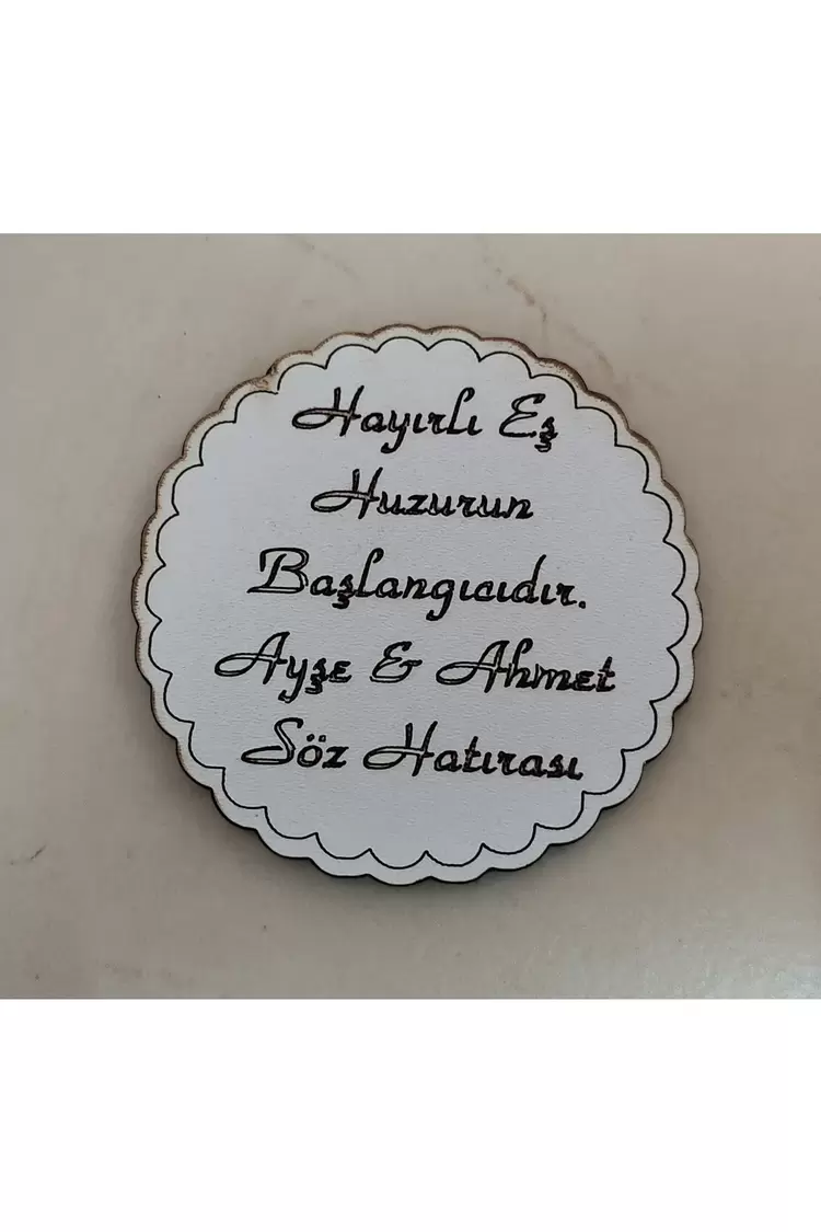 6 Cm Magnet Söz Nişan Nikah Düğün 25 Adet